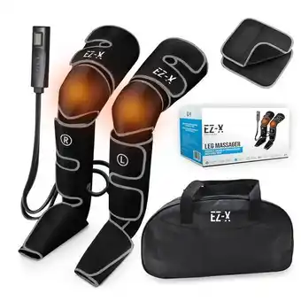 Best Buy Ez-x premium air compression leg massager with knee heat for circulation, relaxation, recovery & pain relief - calf, thigh & offer