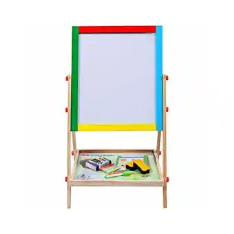 Best Buy Adjustable 2 in 1 wooden easel chalk drawing board black / white children kids offer