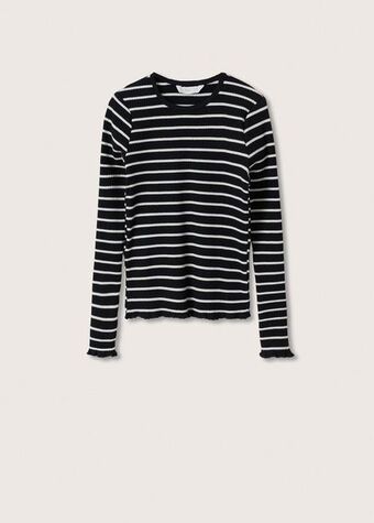 Mango Ribbed long-sleeved t-shirt offer