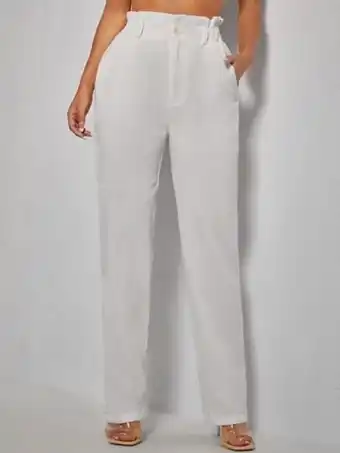 SheIn Shein paper bag waist straight leg pants offer
