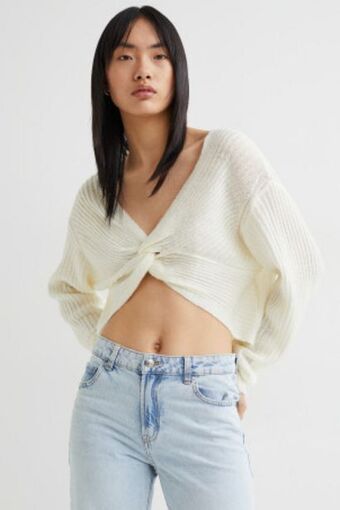 H&M Knot-detail knit sweater offer