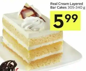IGA Real Cream Layered Bar Cakes 305-340g offer