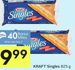 IGA Kraft Singles 825g offer