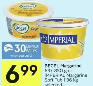 IGA Becel Margarine 637-850g / Imperial Margarine Soft Tub 1.36kg offer