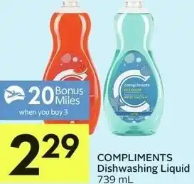 IGA Compliments Dishwashing Liquid 739ml offer
