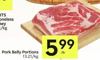 IGA Pork Belly Portions 13.21kg offer