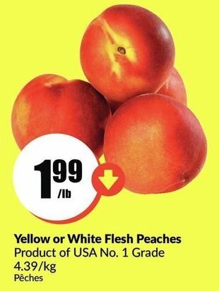 FreshCo Yellow or White Flesh Peaches offer