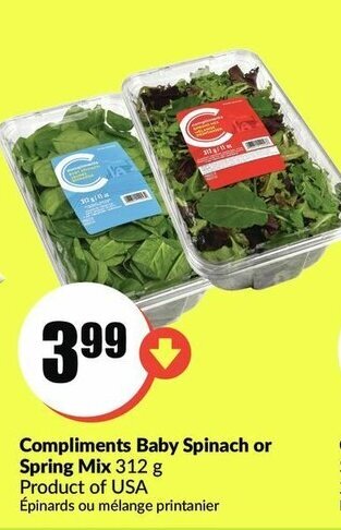 FreshCo Compliments Baby Spinach offer