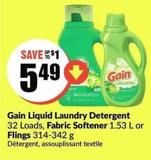 FreshCo Gain Liquid Laundry Detergent offer