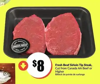 FreshCo Fresh Beed Sirloin Tip Steak offer