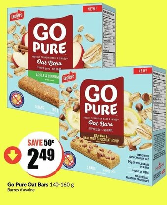FreshCo Go Pure Oat bars offer