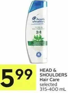 IGA Head & Shoulders Hair Care 315-400ml offer