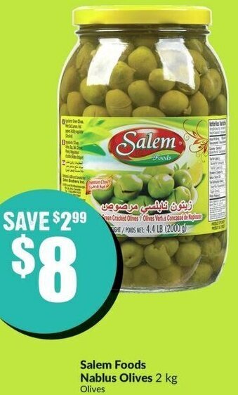 FreshCo Salem Foods Nablus Olives 2kg offer