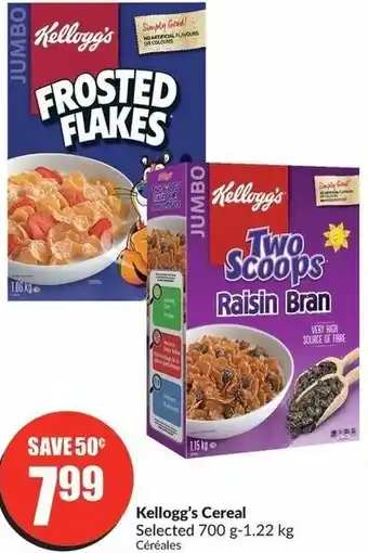 FreshCo Kellogg's Cereal 700g-1.22kg offer