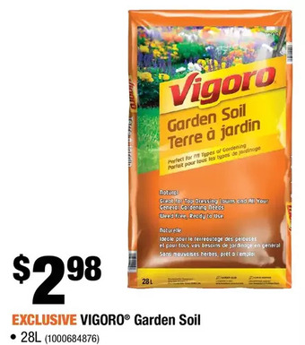 Home Depot Vigoro Garden Soil offer