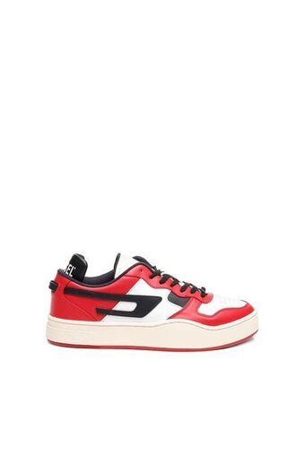 Diesel Leather low-top sneakers with d logo offer