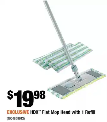 Home Depot HDX Flat Mop Head with 1 Refill offer