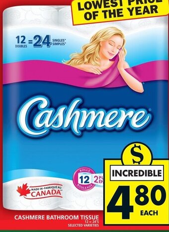 Food Basics Cashmere Bathroom Tissue 12-24's offer