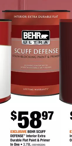 Behr Scuff Defense Interior Extra Durable Flat Paint & Primer in One