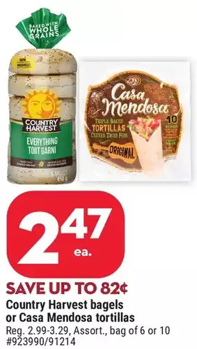 Giant Tiger Country Harvest Bagels offer