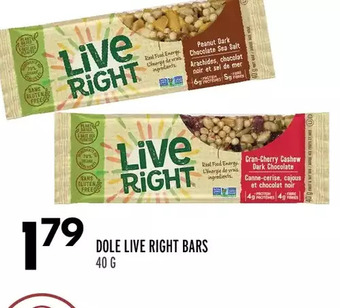 Sobeys Dole Live Right Bars offer