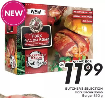 Sobeys Butcher's Selection Pork Bacon Bomb Burger offer