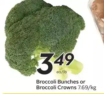 Sobeys Broccoli Bunches or Broccoli Crowns offer
