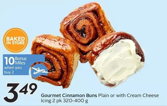 Sobeys Gourmet Cinnamon Buns Plain or with Cream Cheese Icing offer