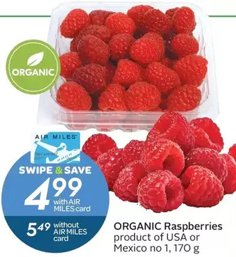 Sobeys Organic Raspberries offer