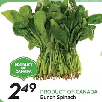 Sobeys Bunch Spinach offer