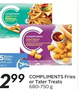 Sobeys Compliments Fries or Tater Treats offer