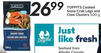 Sobeys Toppits Cooked Snow Crab Legs and Claw Clusters offer