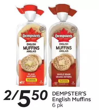 Sobeys Dempster's English Muffins offer