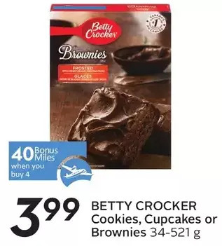 Sobeys Betty Crocker Cookies, Cupcakes or Brownies offer