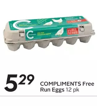 Sobeys Compliments Free Run Eggs offer