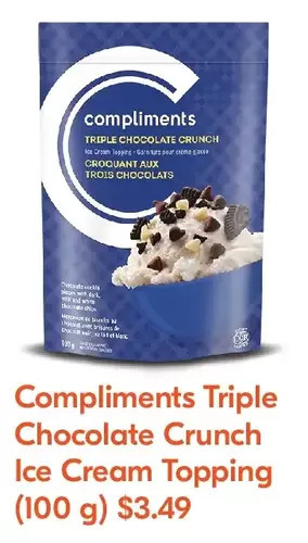 Sobeys Compliments Triple Chocolate Crunch Ice Cream Topping offer
