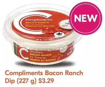 Sobeys Compliments Bacon Ranch Dip offer