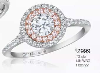 Charm Diamond Charmed By Richard Calder 0.72ctw Pink Diamond Engagement Ring offer