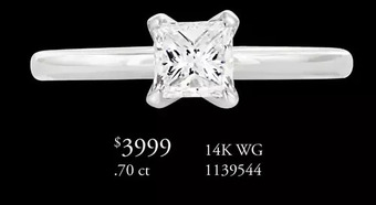 Charm Diamond 14k White Gold Glacier Fire Diamond Ring 0.70ct I1/gh offer