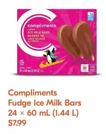 Foodland Compliments Fudge Ice Milk Bars offer