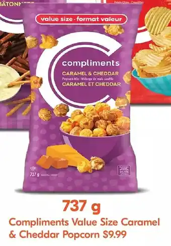 Foodland Compliments Value Size Caramel & Cheddar Popcorn offer