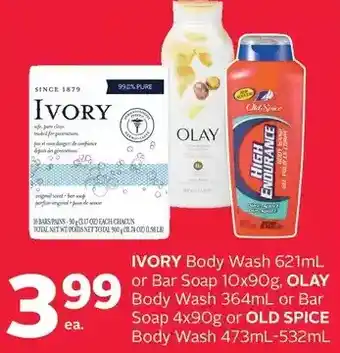 Rexall Ivory Body Wash or Bar Soap, Olay Body Wash or Bar Soap or Old Spice Body Wash offer