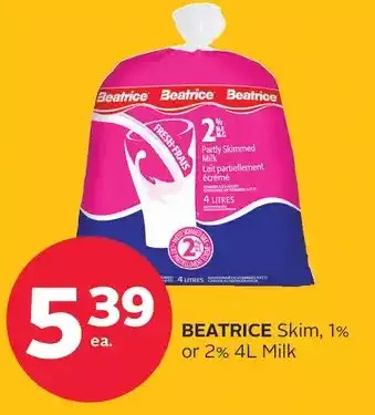 Rexall Beatrice Skim, 1% or 2% Milk offer