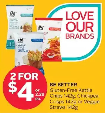 Rexall Be Better Gluten-Free Kettle Chips, Chickpea Crisps or Veggie Straws offer