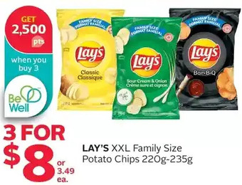 Rexall Lay's XXL Family Size Potato Chips offer