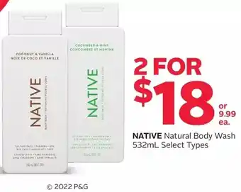 Rexall Native Natural Body Wash offer