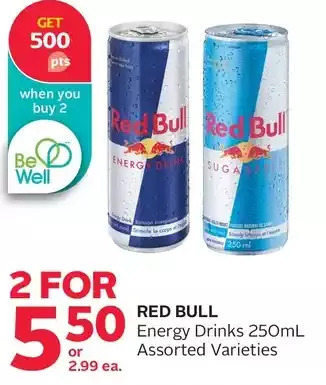 Rexall Red Bull Energy Drinks offer