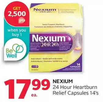 Rexall Nexium 24 Hour Heartburn Relief Capsules offer
