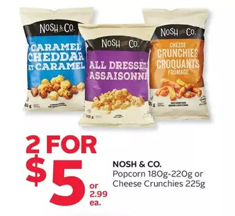 Rexall Nosh & Co. Popcorn or Cheese Crunchies offer