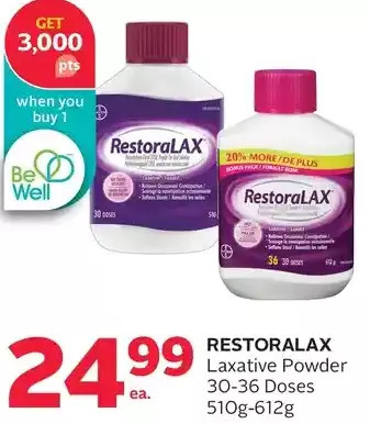 Rexall Restoralax Laxative Powder offer